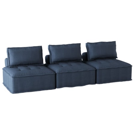 3-Piece Armless Sofa