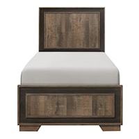 Rustic Twin Bed with 2-Tone Finish