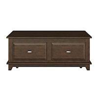 Transitional 2-Drawer Lift Top Cocktail Table