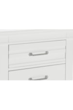 Homelegance Blaire Farm Transitional 2-Drawer Nightstand with Antique Nickel Bar Pulls