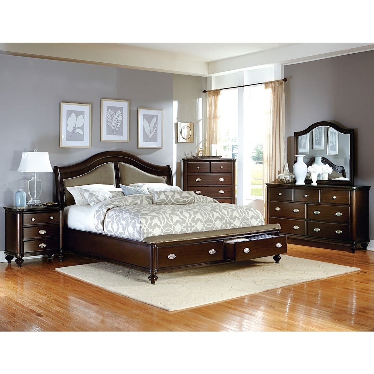 Homelegance Furniture Marston Queen Sleigh  Bed