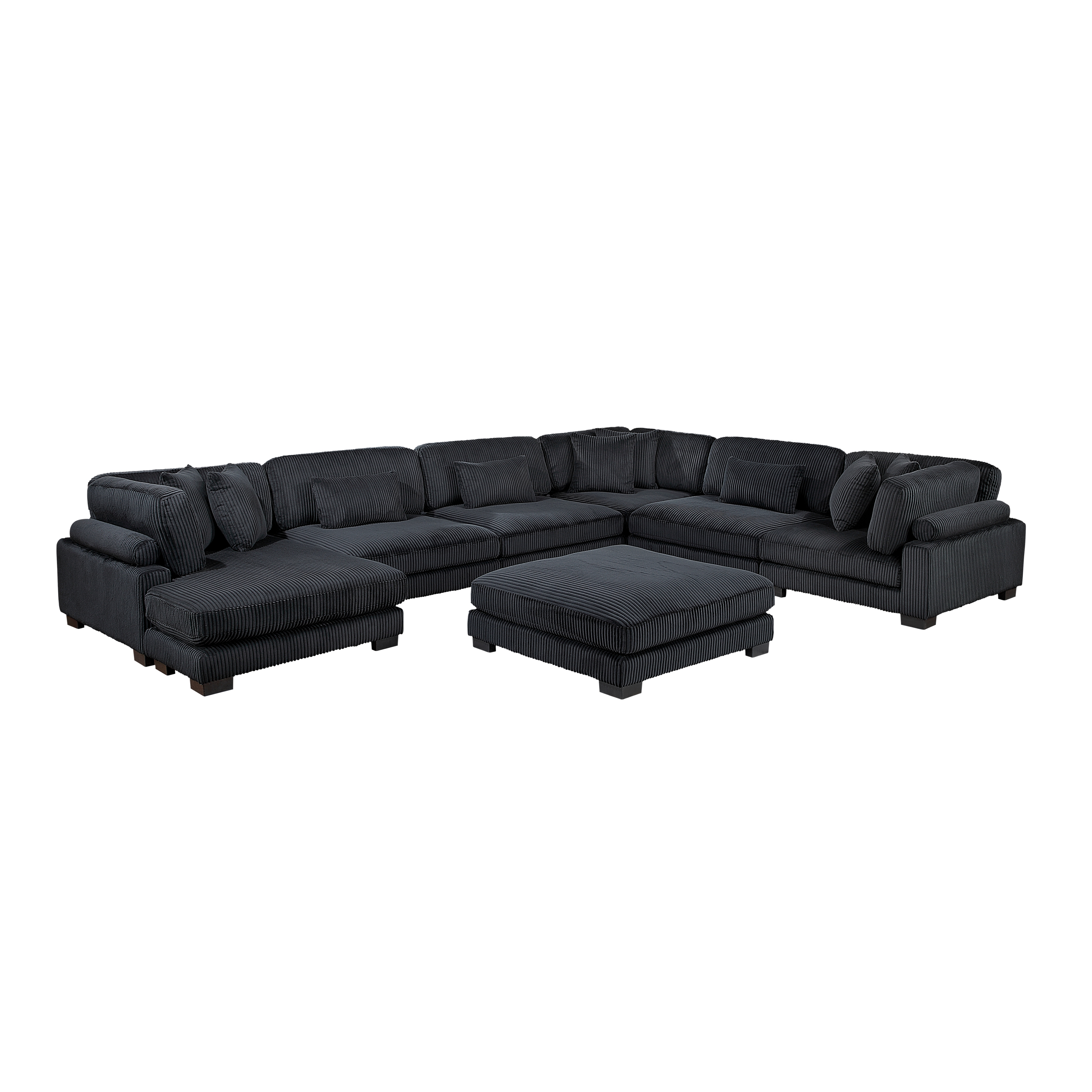 Homelegance Traverse 6-Piece Sectional Sofa with Ottoman