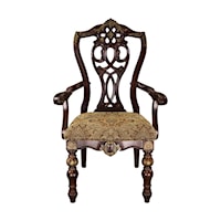 Traditional Arm Chair with Gold Tipping
