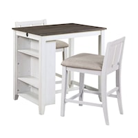 Farmhouse 3-Piece Counter Height Dining Set
