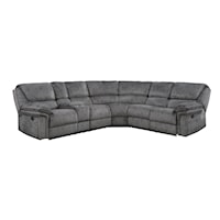Casual 3-Piece Reclining Sectional with Left Console