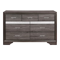 Transitional 7-Drawer Dresser with 2 Pull-Out Jewelry Trays