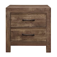 Rustic Modern 2-Drawer Nightstand