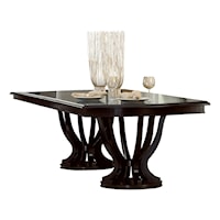 Transitional Dining Table with Extension Leaf