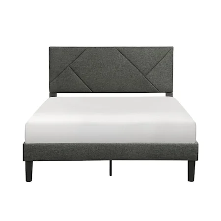 Contemporary Queen Upholstered Platform Bed