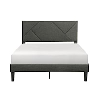 Contemporary Full Upholstered Platform Bed