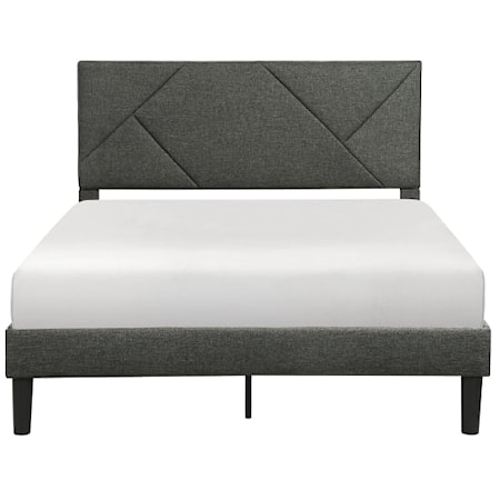 Contemporary Queen Upholstered Platform Bed