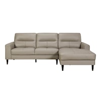 Casual 2-Piece Sectional With Right Chaise