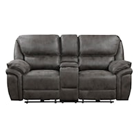 Casual Power Dual Reclining Loveseat with Center Console and USB Port