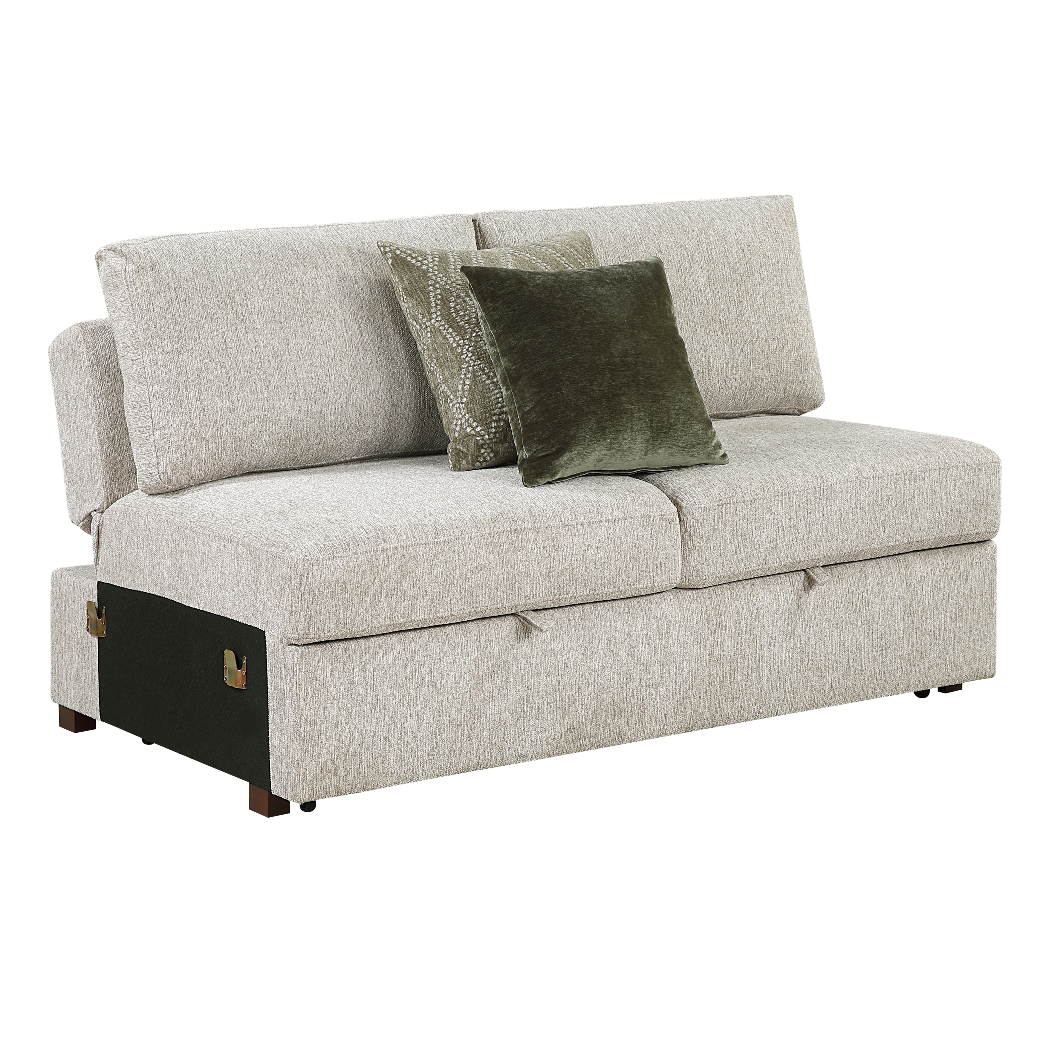 Homelegance Isla 3-pc. Pull-Out Reclining Sectional w/Ottoman