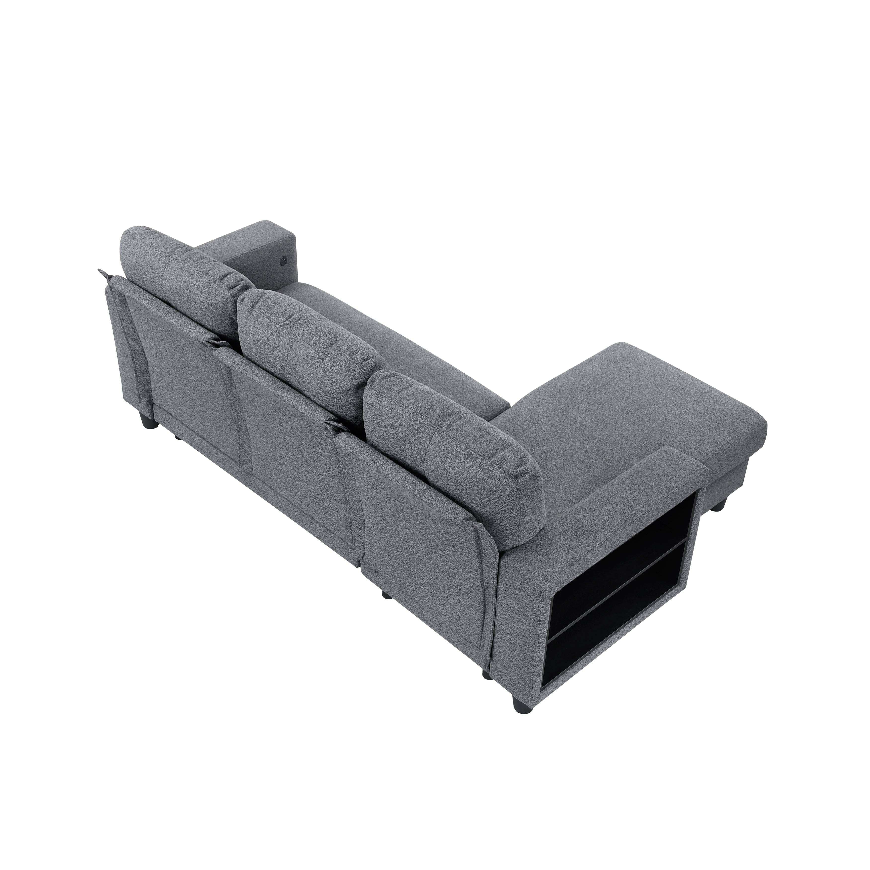 Homelegance Ansley 3-Piece Sectional Sofa with Pull-Out Bed