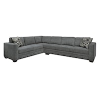 Transitional 2-Piece Sectional Sofa with USB Ports