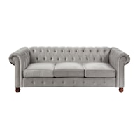 Traditional Chesterfield Sofa with Rolled Arms
