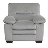 Contemporary Accent Chair with Pillow Arms