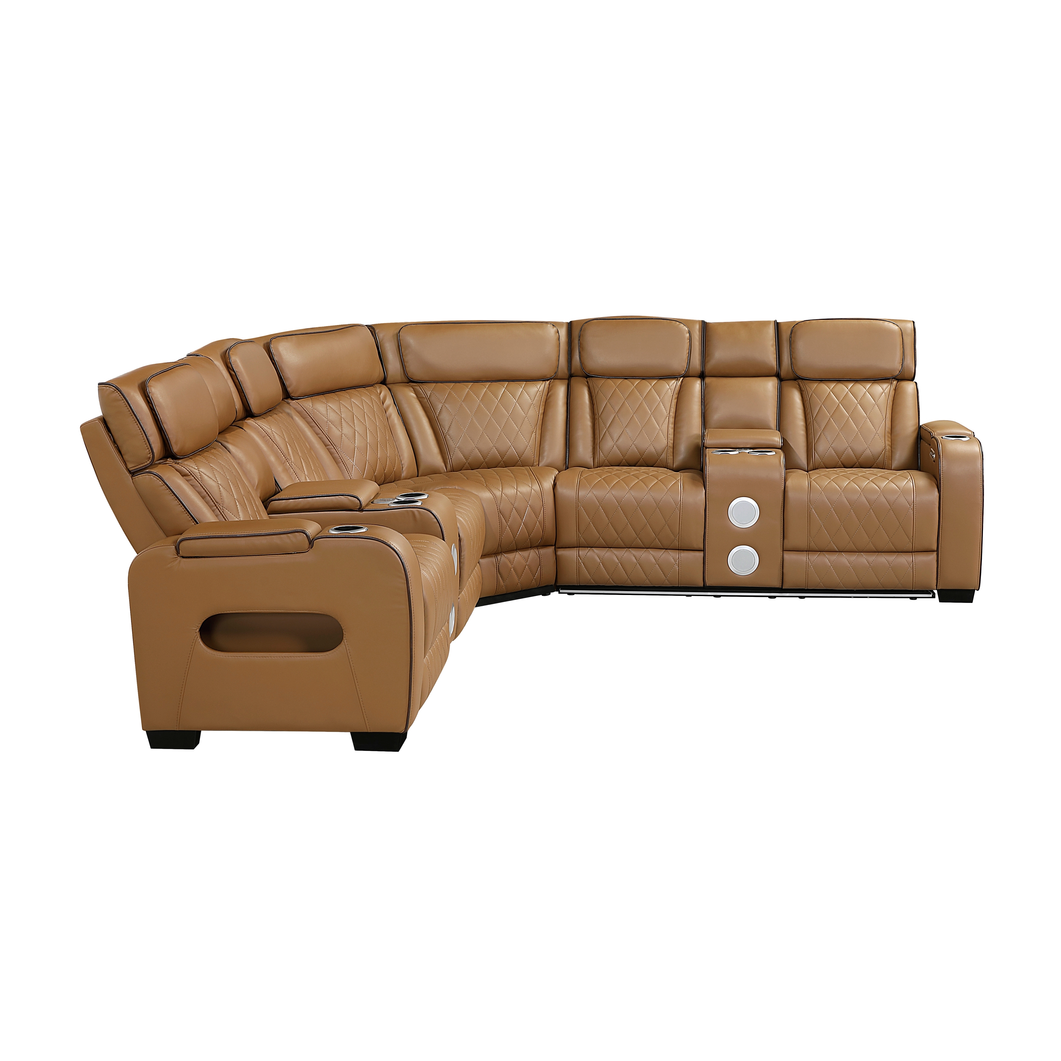 3-pc. Pwr Reclining Double-Console Sectional