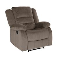 Casual Recliner with Pillow Arms