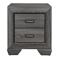 Contemporary Night Stand with Two Drawers
