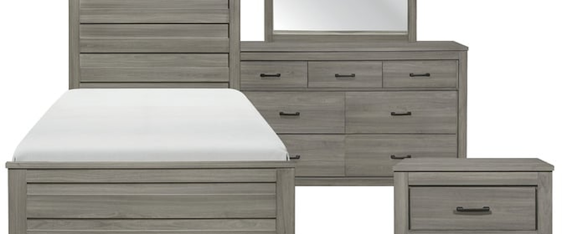 Transitional 4-Piece Twin Bedroom Set