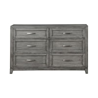 Transitional 6-Drawer Dresser