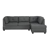 Transitional 2-Piece Sectional with Right Chaise