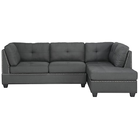 2-Piece Sectional with Right Chaise