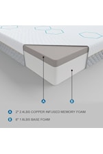 Homelegance Lyra 10" California King Copper-Infused Memory Foam Mattress