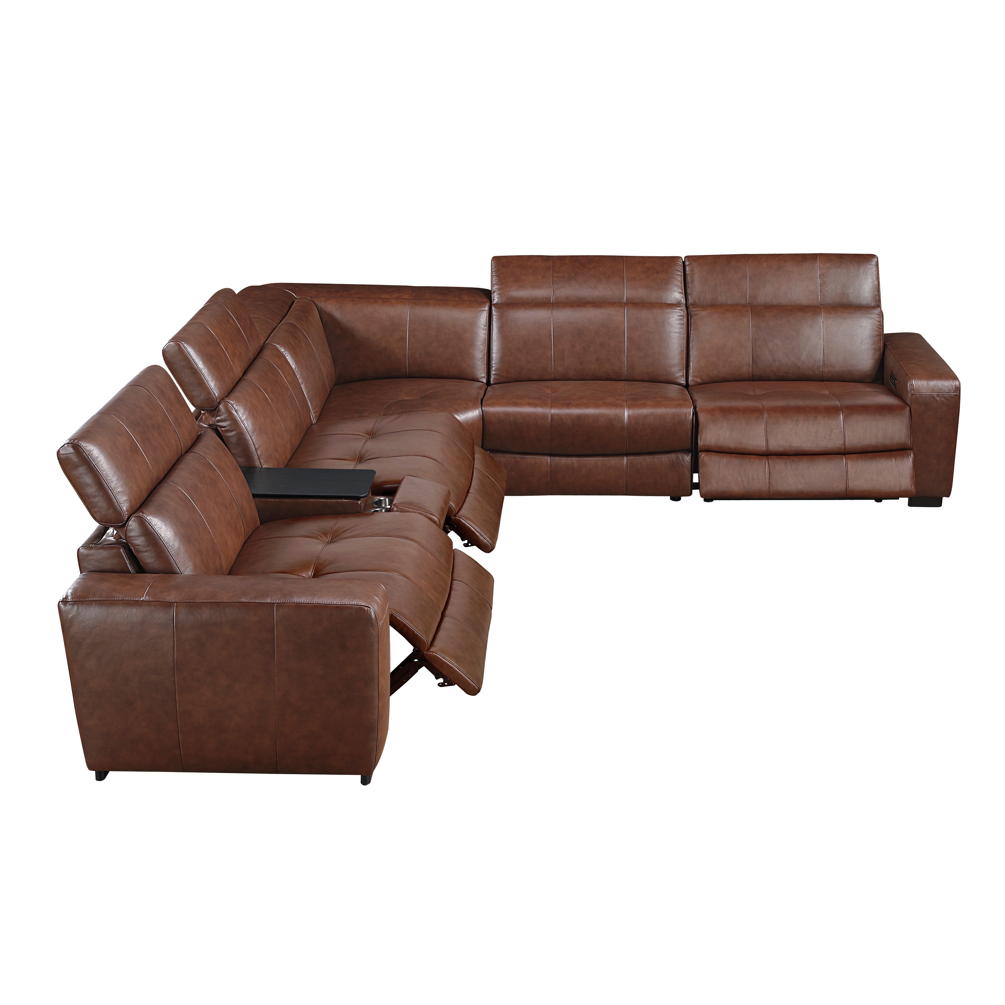 Homelegance Sutton Leather 6-pc. Power Reclining Sectional Sofa