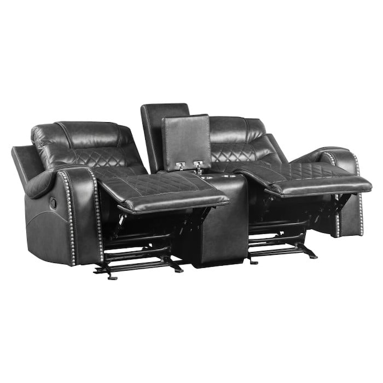 Homelegance Putnam Double Glider Reclining Loveseat