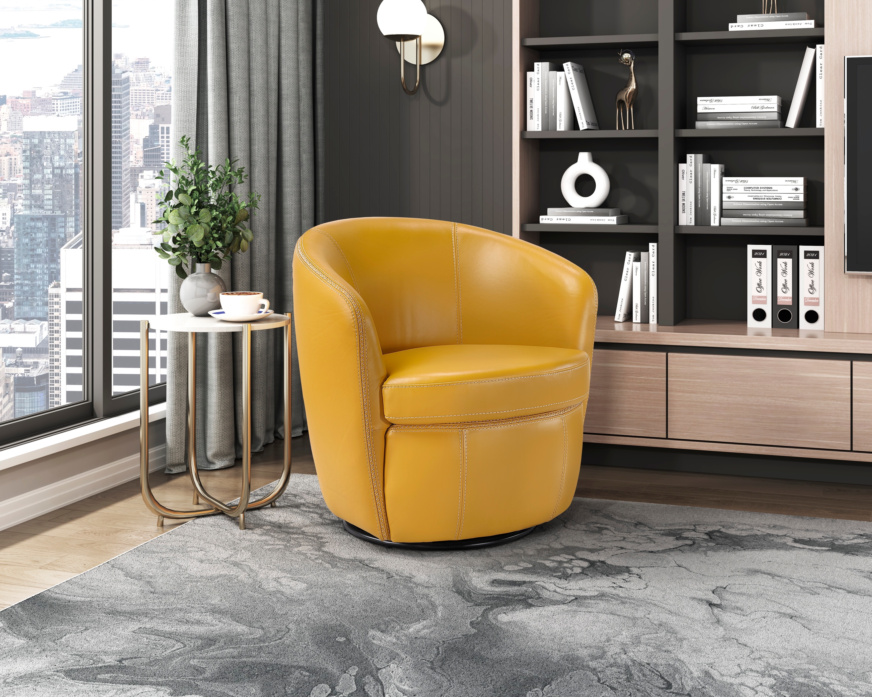 Homelegance Wellington Swivel Barrel Chair
