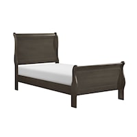 Transitional Sleigh Twin Bed