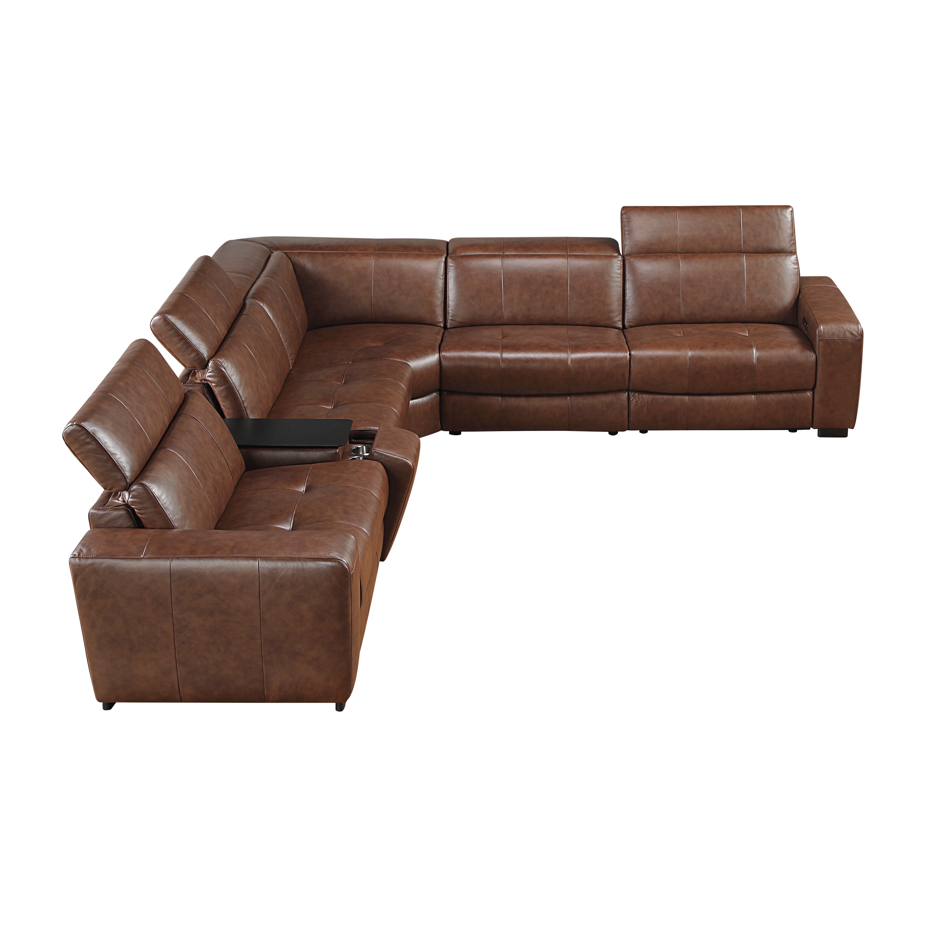 Homelegance Sutton Leather 6-pc. Power Reclining Sectional Sofa