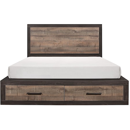 California King Bed with Footboard Storage