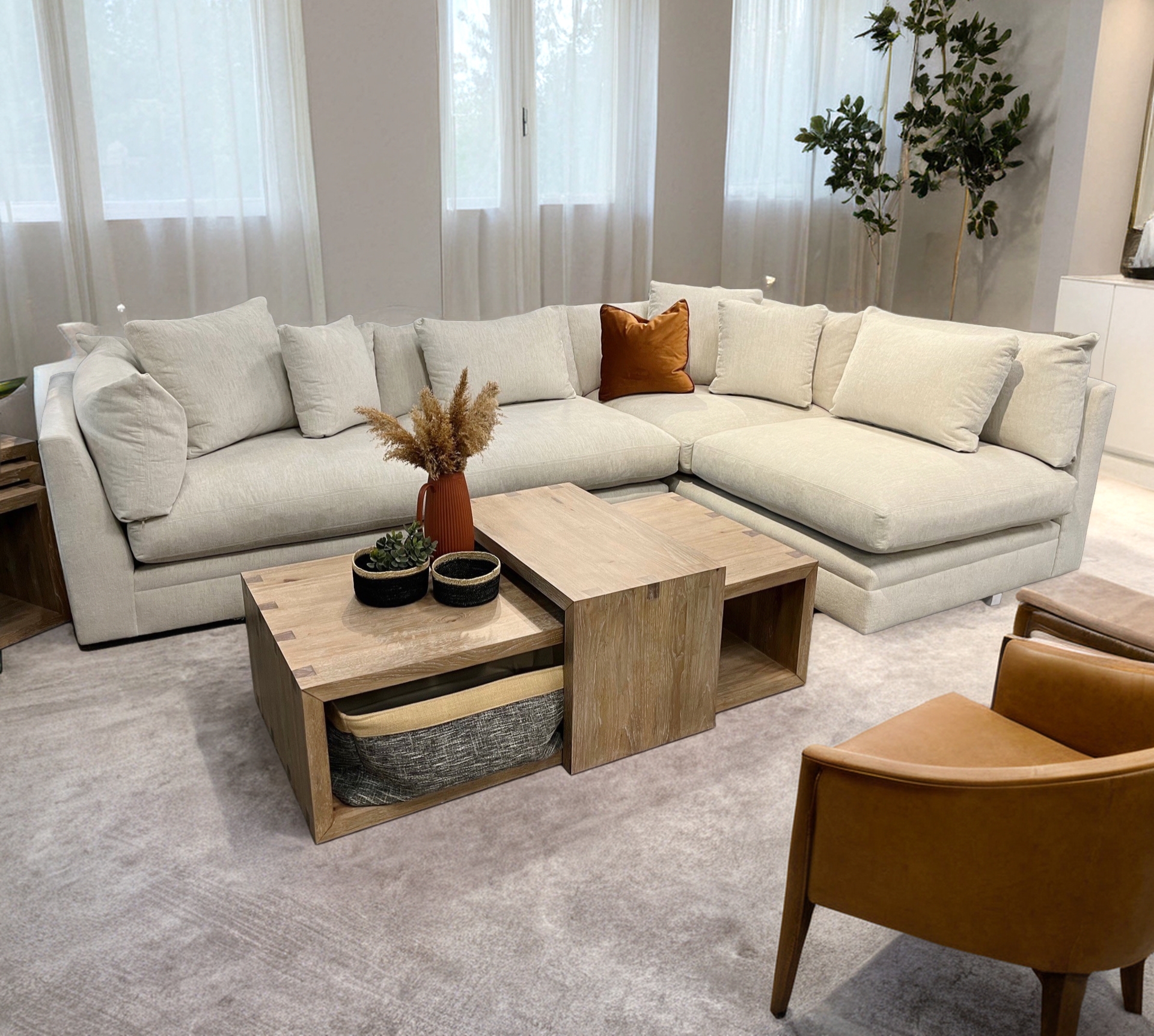 2 Piece Sectional - Ottoman not Included