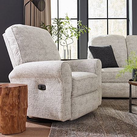 Power Tilt Headrest Swivel Glider Recliner