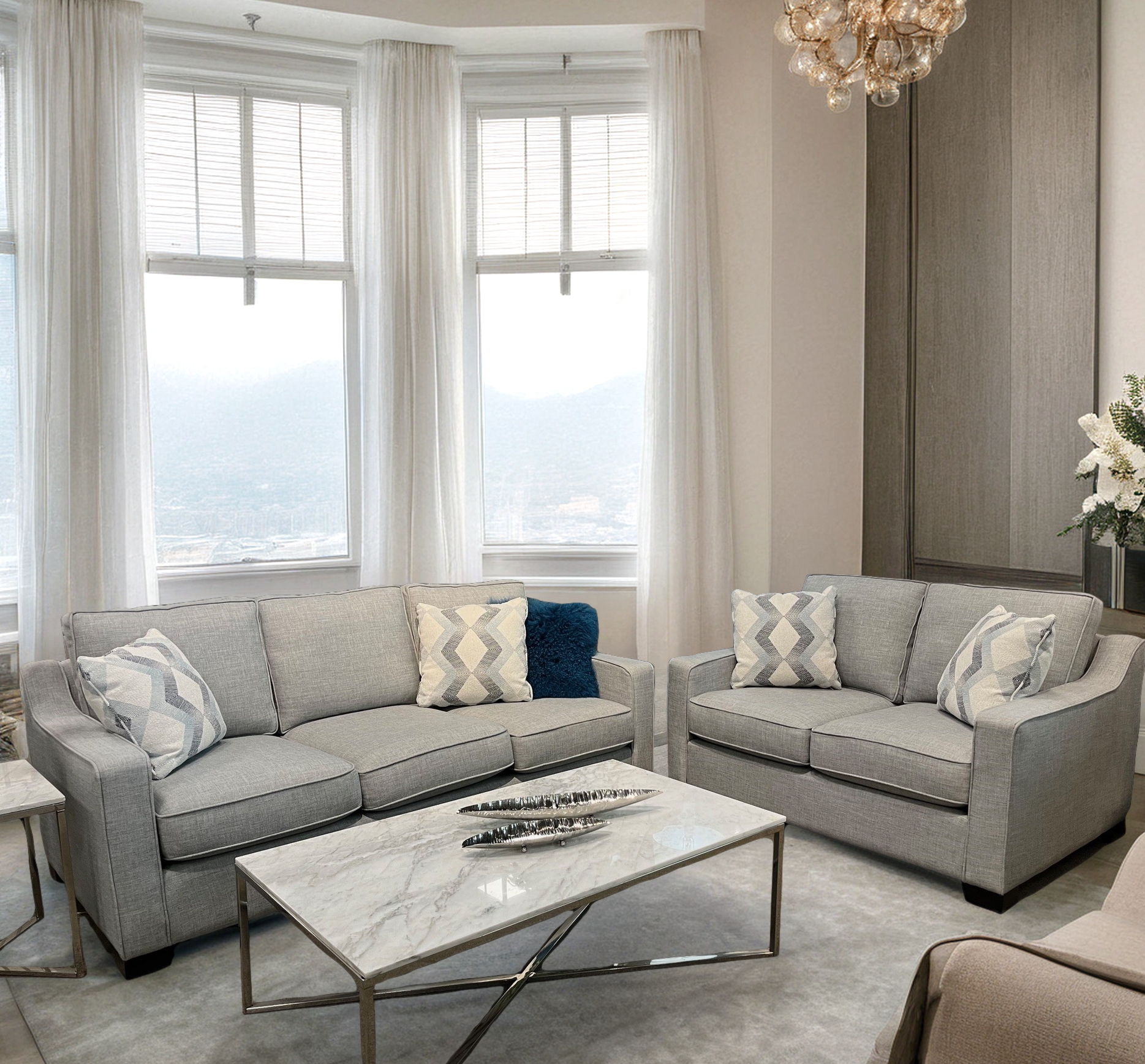 2 Piece Sofa and Loveseat