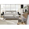 Magnussen Home Lindon Bedroom King Grey Upholstered Island Bed