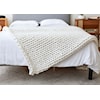 Hush Knit 15lbs Cream Cotton Knit Weighted Blanket