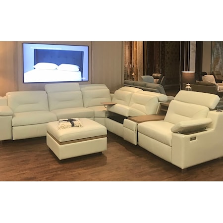 5 Piece Power Recline Sectional