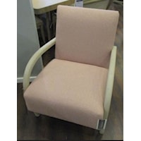 Contemporary Bahia Honda Accent Chair with Rounded Wood Arms