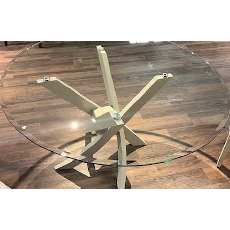 54&quot; RD GLASS TABLE