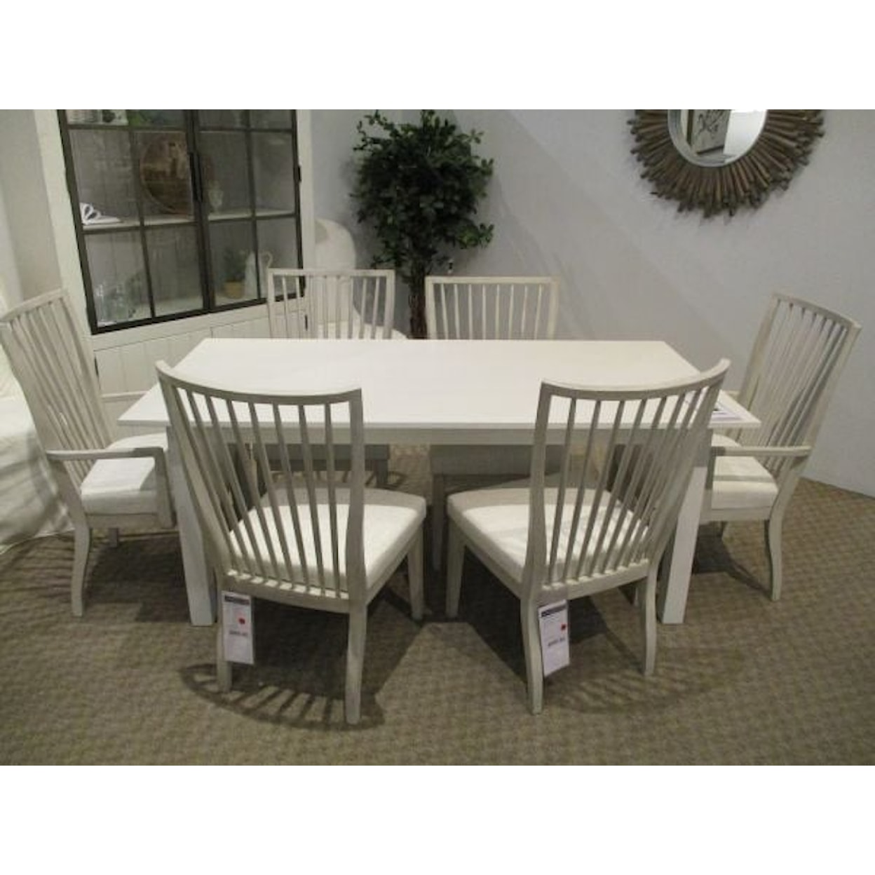 Universal Modern Farmhouse 7Pc Set -Table, 2 End Chairs & 4 Side Chairs