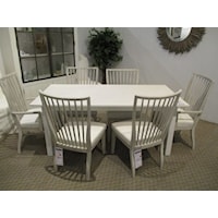 7Pc Set -Table, 2 End Chairs & 4 Side Chairs