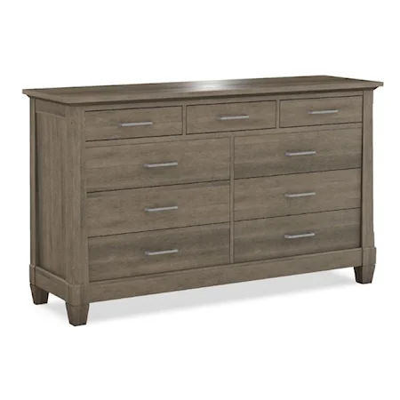 Transitional 9-Drawer Dresser with Soft-Close Drawers