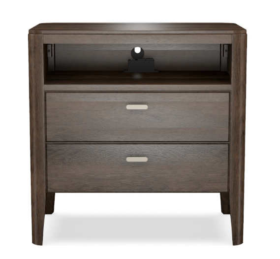 Open Nightstand w/Charging Station