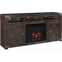 72" Fireplace Console with 2 Doors
