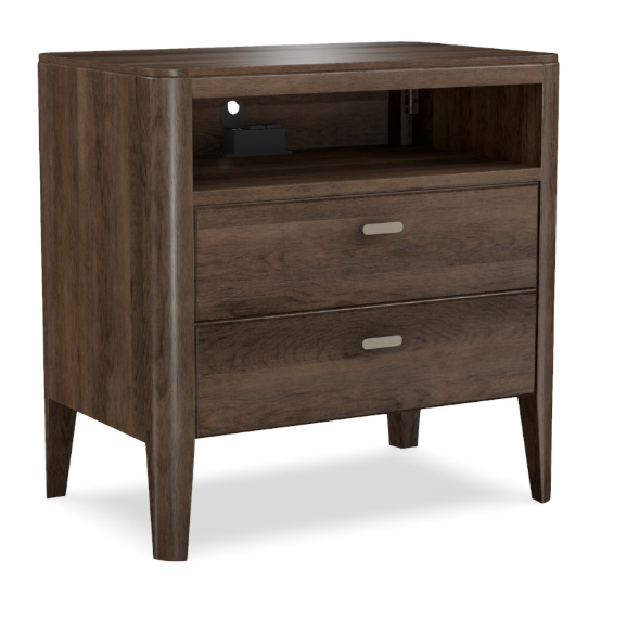 Open Nightstand w/Charging Station
